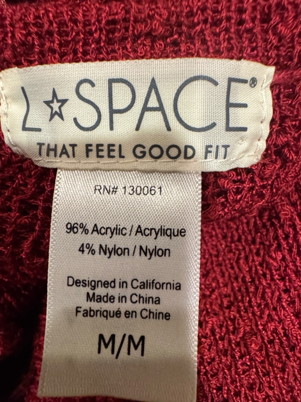 l*space Crimson Wrap Knit Swim Dress Cover Up with Tie Waist - Picture 13 of 13